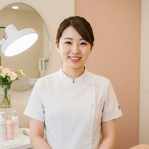 笑顔のエステサロンオーナー